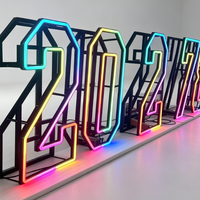Enseigne lumineuse 2027 pour le décor de fête du réveillon du Nouvel An