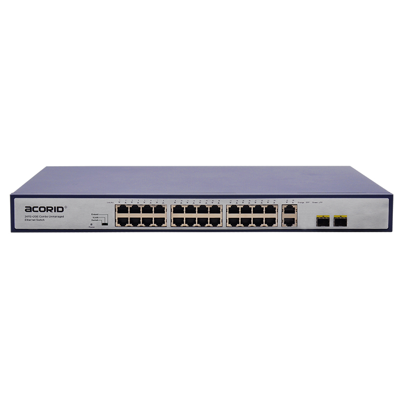 100 ГБ ethernet-коммутатор Acorid 24-портовый 10/100 2-комбо LS24T2C