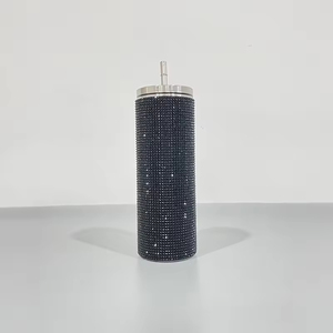 Copas de paja de diamantes de imitación de leopardo arcoíris <span class=keywords><strong>azul</strong></span> negro de 20oz con aislamiento al vacío de doble pared - Product Image 4