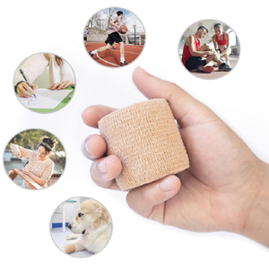 Bande de sport auto-adhésive beige respirante et imperméable pour poignet et cheville – Consommables médicaux - Product Image 6