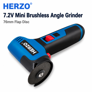 מטחנת זווית אלחוטית HERZO מיני 7.2V ללא פחמים עם מתג הזזה, סוללת ליתיום נטענת ברמה DIY - Product Image 1