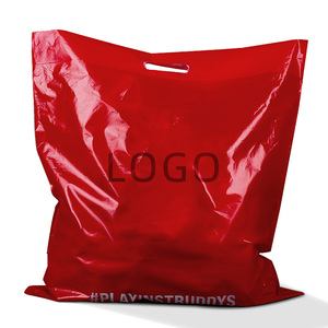 custom logo biodegradable thickened plastic bags luxury grocery bag carrier grocery shopping plastic bags for supermarket