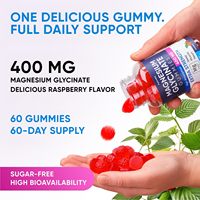 Gummies de glycinate de magnésium sans sucre à marque privée OEM, enrichies en vitamines, 400 L-théanine, camomille, mélisse