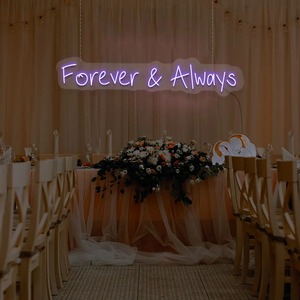Letrero de Neón Personalizado para Boda, Decoración de Pared con la Frase 'Eras Siempre Tú, <span class=keywords><strong>Mejor</strong></span> Juntos' - Product Image 2