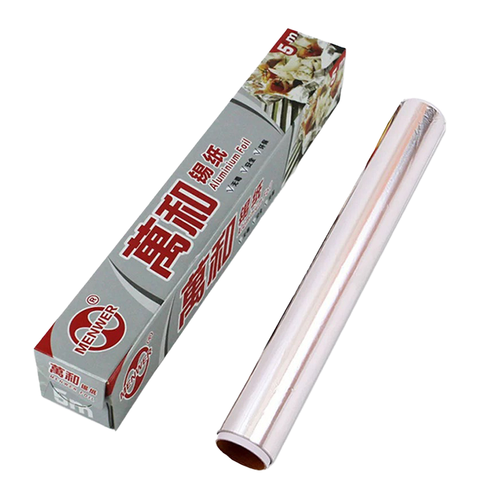 High Quality Hard Food Grade Aluminum Foil Paper Roll Embossed Jumbo Sheet Kitchen Use Cooking Packaging Direct Sale-Tinfoil