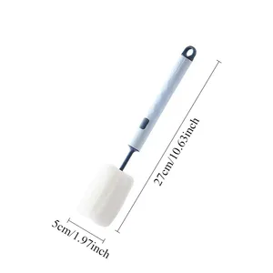 Zenidoo – brosse de nettoyage pour bouteille d'eau, tasse isolée à long manche, brosse éponge amovible, poils doux écologiques, 1 pièce - Product Image 2
