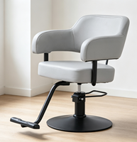 Chaise de salon de coiffure hydraulique élégante, durable, facile à nettoyer et de qualité supérieure pour les services de coupe de cheveux