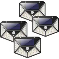 도매 사용자 정의 방수 태양 벽 빛 모션 센서, 100LEDs 태양 led 벽 빛 센서