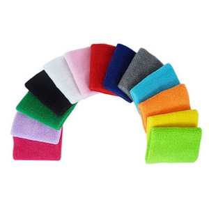 Muñequeras personalizadas de algodón para gimnasio y tenis, con bordado deportivo, absorbentes de sudor, tipo toalla. - Product Image 1