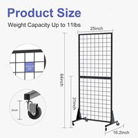 Lot de 2 présentoirs écologiques en fer de 2 pi x 5.5 pi, présentoir au sol robuste avec base triangulaire.