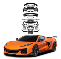 Kit complet de carrosserie style Z06 pour Chevrolet Corvette C8 Mise à niveau de la calandre de pare-chocs avant et arrière Jupes latérales Splitter Spoiler CarKit