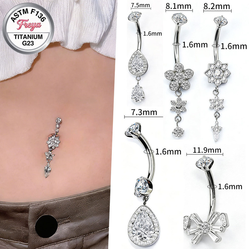 Lady Double Diamond Zircon Butterfly Surgical