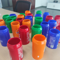 Manchon de canette de bière en silicone 375ml antidérapant personnalisable de qualité alimentaire pour barres