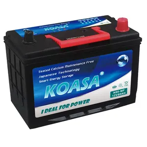 KOASA NX120L-7-MF 95D31L-MF Cạnh Tranh Nhất Của Nhà Máy Trung Quốc Pin Xe Hơi Kín 12V80AH Pin Ắc Quy Axit Canxi Chì