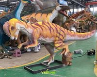 Dinosaure animatronique d'extérieur de 6 m, modèle de Pachycephalosaurus en silicone fait main pour parcs de trampolines et garderies
