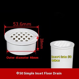 Pvc מוכנס הרצפה ניקוז 75 מרפסת ניקוז צינור 110 ביוב פלסטיק נגד חסימת מכסה לחץ גבוה מסנן - Product Image 6