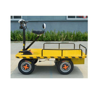 Camion mobile de plat plat manipulant le chariot électrique d'outils de logistique pour l'entrepôt de serre transportant le chariot de transport