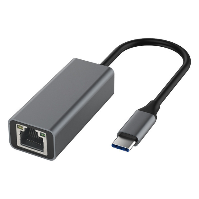 USB Type-C to RJ45 Gigabit Ethernet Adapter Aluminum Alloy Model Q-70 for Server and Computer Drive-Free Network Card Converter
