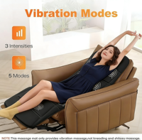 Matelas de massage électrique vibrant avec 16 points de chauffage, coussin de massage Shiatsu pour le cou, le dos et la taille, pour la restauration du bien-être à domicile