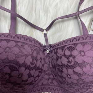<span class=keywords><strong>Reggiseno</strong></span> Comodo e Traspirante con Ferretto Push-Up, Ricamo a C, Strass, Mezza Coppa Lavorata a Maglia, <span class=keywords><strong>Spalline</strong></span> Convertibili, Schiena Incrociata Solida - Product Image 3