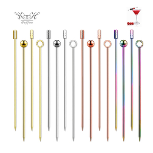 Palillos de metal personalizados <span class=keywords><strong>para</strong></span> mezclar bebidas, herramientas de barra decorativas con aceitunas, palillos <span class=keywords><strong>para</strong></span> cócteles, palillos <span class=keywords><strong>para</strong></span> frutas, adornos <span class=keywords><strong>para</strong></span> bebidas - Product Image 3