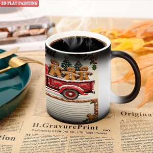 Mug à sublimation personnalisé avec image, noir givré, 11 oz, céramique, tasse changeante de couleur à la chaleur - Product Image 5