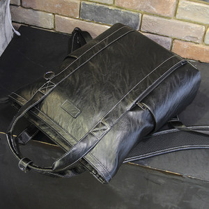 Mochila de Negocios para <span class=keywords><strong>Hombre</strong></span>, de PU, para Portátil, con Doble Correa para Hombro, Cierre de Cremallera, Multifuncional, <span class=keywords><strong>Portadocumentos</strong></span> de Viaje - Product Image 3