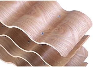 Tùy Chỉnh Rắn Gỗ 4 Lớp Kệ Dễ Dàng Để Cài Đặt Bằng Gỗ Sóng Chai Rượu Vang Lưu Trữ Giá - Product Image 3