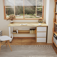 Bureau d'ordinateur convertible moderne de luxe en acier inoxydable pour la maison, le bureau, la chambre à coucher et l'étude