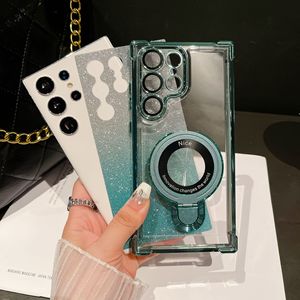 TPU sang trọng long lanh sáng chống sốc từ trường hợp điện thoại cho S24 S23 S22 S21 S20 đứng bao gồm-An toàn mạ điện thoại di động Bìa - Product Image 6