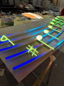 ไฟ LED 3 มิติ แบบพิมพ์ ตัวอักษรเรืองแสง RGB สีสันสดใส ป้ายโฆษณาภายนอกอาคาร ควบคุมด้วยรีโมท ระดับการป้องกันน้ำ IP65 สำหรับอาคารและบ้าน - Product Image 3