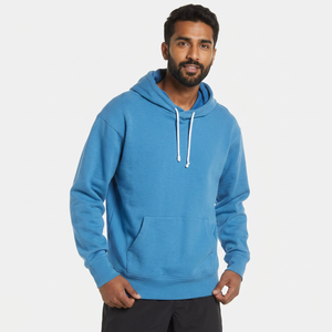 High Quality Custom Embroidery Puff Printing Hoodie for Men 100% Cotton Oversized Blank <b>Sweatshirt</b> for Winter - Product Image 1