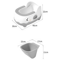 HANBEI Bassine de lavage multifonctionnelle 2-en-1 en plastique pour bébé, avec marchepied antidérapant pour le bain et l'hygiène des enfants, pot pour bébé
