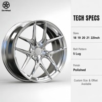 Rines Deportivos de Aleación de Aluminio Forjado Monobloque DW de 18, 19, 20, 22 y 24 Pulgadas con Borde Plateado Pulido para BMW M4 M5 Audi RS5 RS7 S4