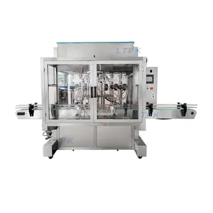 Automatic 6 Heads Servo Motor Paste Honey Cream Gel Sauce Jam Mayonnaise Juice Water Filling Dosing Machine Bottle Piston Filler