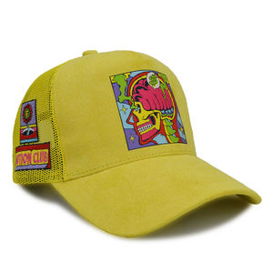 Gorra trucker de malla premium de corona alta, ligera, de tela de ante sintético, para deportes al aire libre de verano, para adultos y adolescentes - Product Image 3