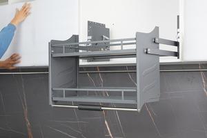 Estante extraíble para armarios de cocina, <span class=keywords><strong>escurridor</strong></span> de platos, elevador de cocina, cesta de almacenamiento, organizadores de armarios - Product Image 2