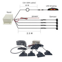 12V-24V capteur de stationnement intelligent pour véhicule affichage LED détecteur de Radar 4 alarme BIBI détection de Radar LED pour remorque de chariot élévateur