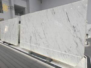 YUSHI Mármol Natural Statuario Blanco Italia Pulido para Revestimiento de Pared Escalera Piso Lujo Villa Baño - Product Image 6