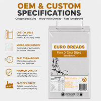 Sacs à pain micro-perforés transparents sur mesure OEM, directement de l'usine, pour présentation en boulangerie, emballage pour acheteurs en gros