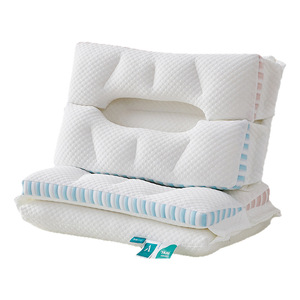 7A Antibacterial Double Layer <b>Pillow</b> With <b>Neck</b> Support For Side Sleepers Full Head Support Medium Firmness White Rectangle - Product Image 1