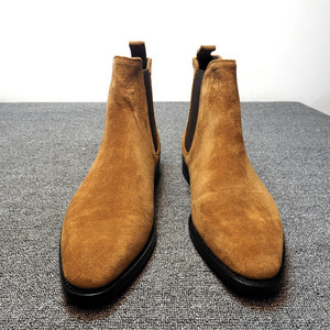 Chaussures américaines de grande taille en faux daim pour hommes à la cheville chaussures décontractées à enfiler mi-<span class=keywords><strong>mollet</strong></span> pour hommes chelsea boots - Product Image 5