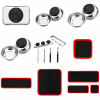 Plateau magnétique double face en acier inoxydable poli miroir, rond/rectangulaire, 3-4-6 pouces, pour pièces mécaniques, OEM/ODM pour garage