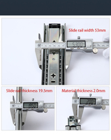 Glissières de tiroir AOLISHENG 53 mm à double verrouillage et fermeture amortie, robustes, pour camping-cars, ateliers, armoires industrielles et de cuisine