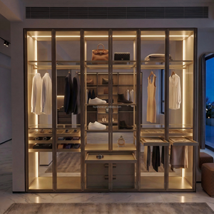 <span class=keywords><strong>Armario</strong></span> Modular de Metal de Alta Gama, Estilo Italiano, Minimalista, Moderno y de Lujo, Sistema de <span class=keywords><strong>Armario</strong></span> para Dormitorio - Product Image 2