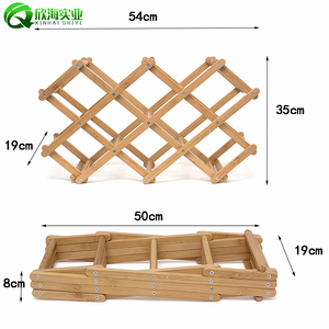 Bamboo Wine Rack Bamboo Stackable Countertop 12 Bottles 8 Slots Holder Storage Decorative Foldable Large Solid Wood Display Stand Bamboo Wine Rack