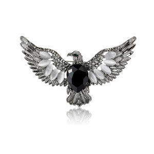 Alta Qualidade New Vintage Big <span class=keywords><strong>Eagle</strong></span> Broche Elegante Strass Animal Pin Senhoras Vestuário Acessórios Broche - Product Image 5