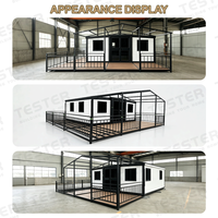 Maisonnette préfabriquée en acier entièrement meublée, 2 chambres, 1 salle de bain, pliable et extensible, type conteneur, fabriquée en Chine