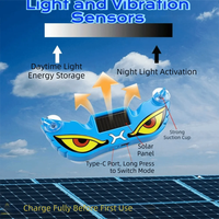 EURS Nouvelle Lampe Ambiante Solaire LED Automatique Multi-Modes à Capteur de Vibration Rose Bleu Rouge Sans Fil 12V