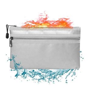 <b>Folder</b> Cash Money Bank Storage Bags 2 <b>Pockets</b> Separator Fireproof Storaging Safe Bag - Product Image 1